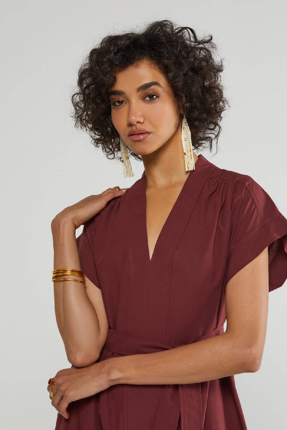 ottod'Ame Poplin midi dress with sash Ultimi due giorni