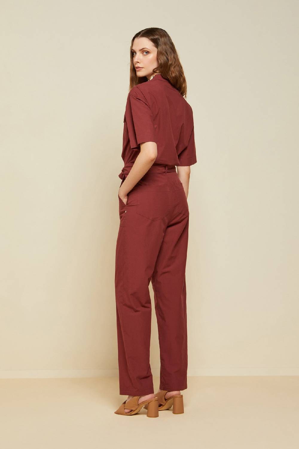 ottod'Ame Poplin jumpsuit with sash Only for today