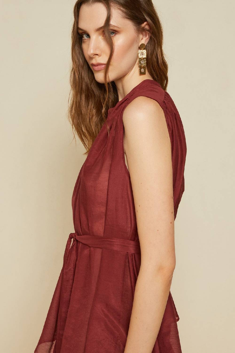 ottod'Ame Silk blend sleeveless shirt Offerta speciale della fabbrica