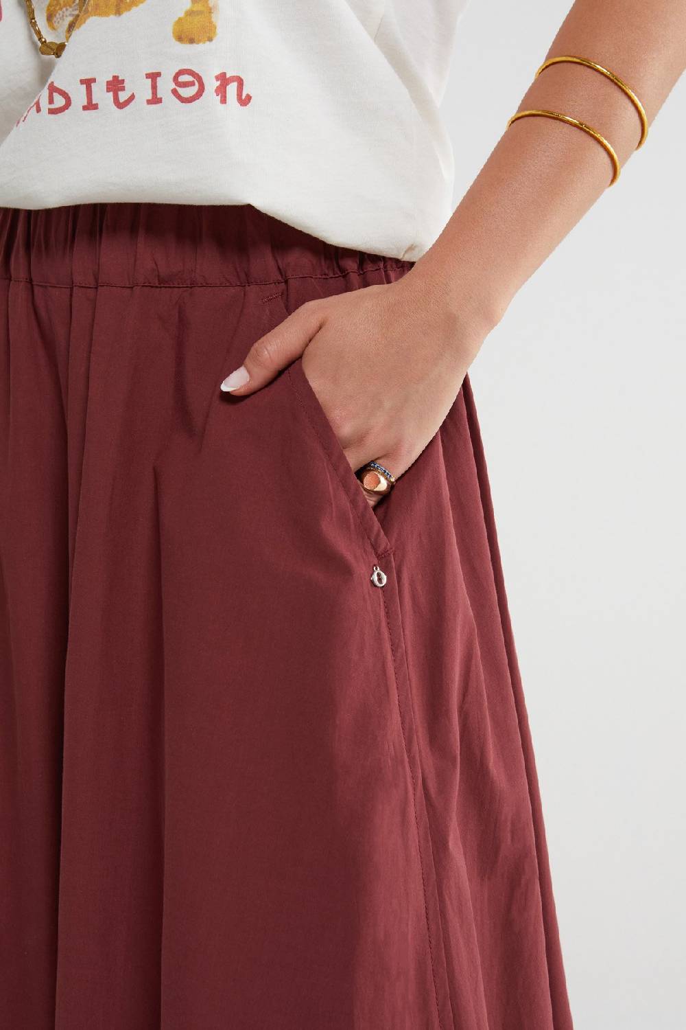 ottod'Ame Poplin culottes trousers Sostegno trimestrale