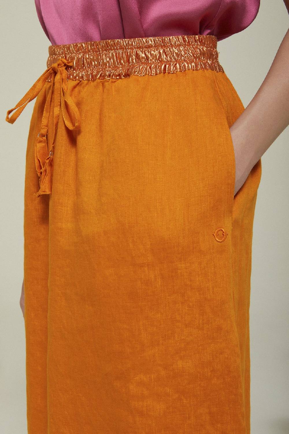 ottod'Ame Linen long skirt Super sconto