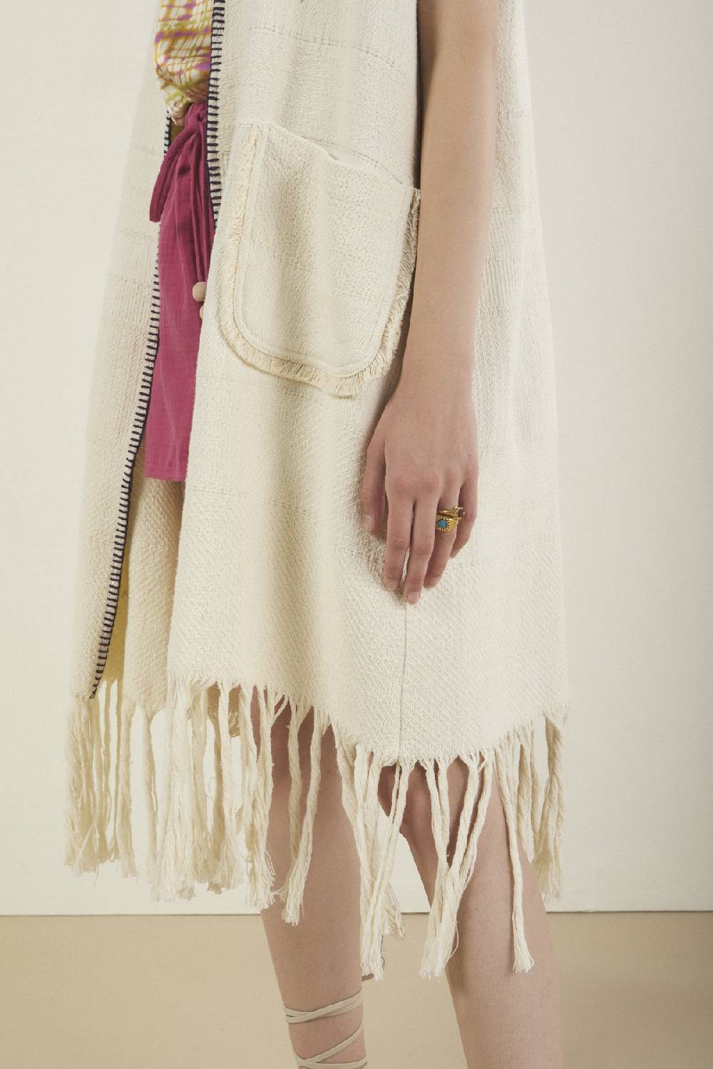 ottod'Ame Cotton jacket with sash Trasporto libero internazionale