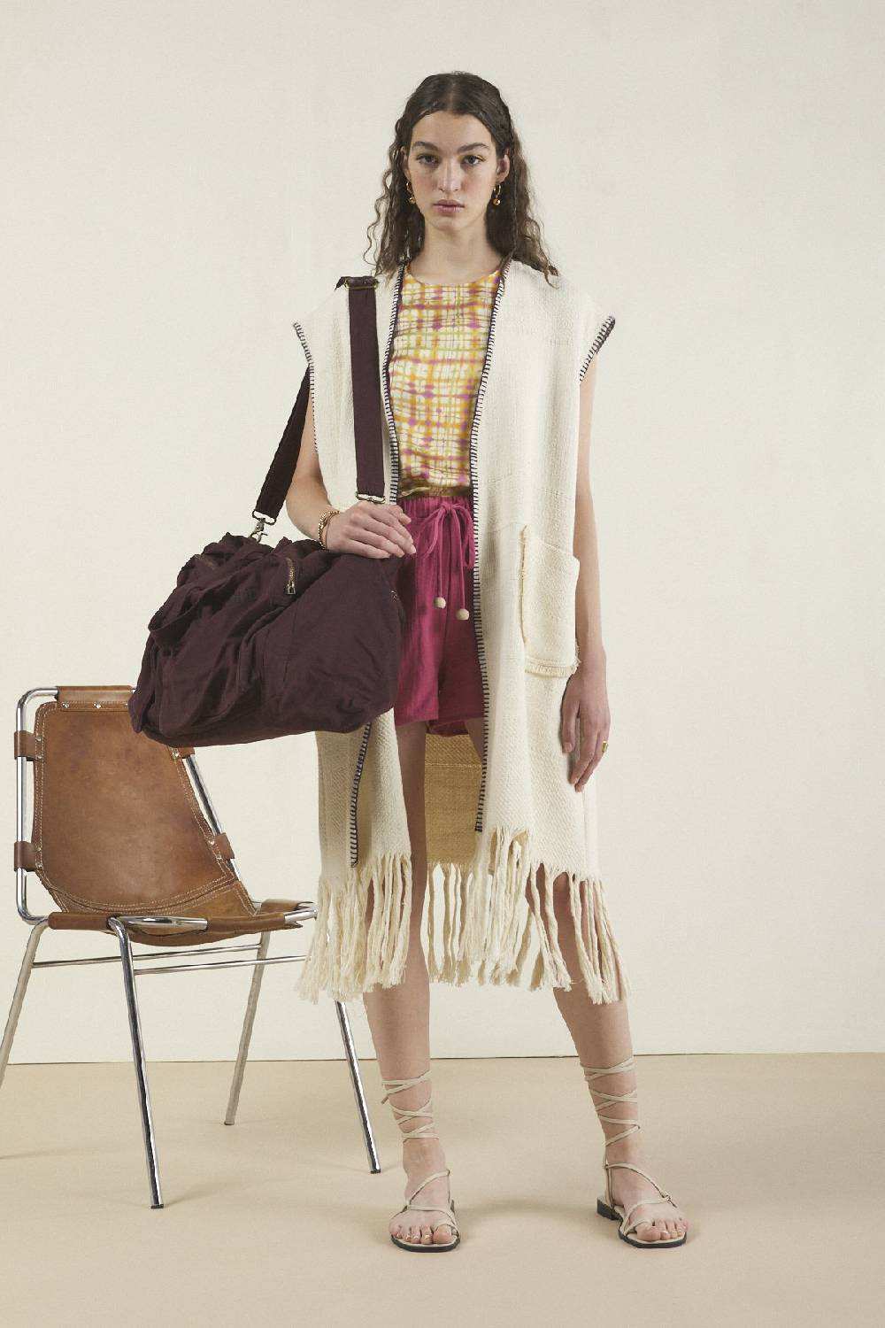 ottod'Ame Cotton jacket with sash Trasporto libero internazionale