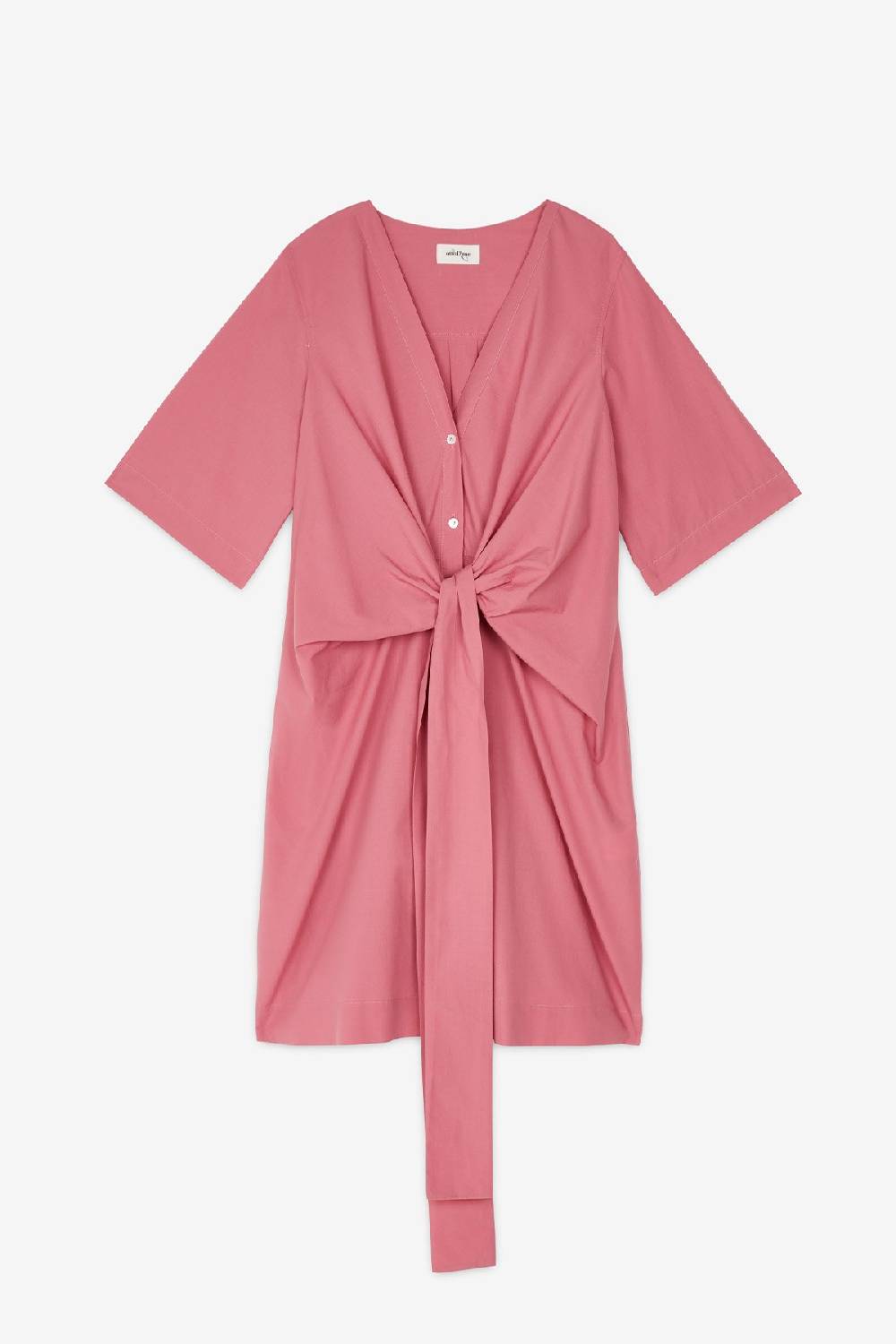 ottod'Ame Poplin short dress with knot Limitato a 3 giorni