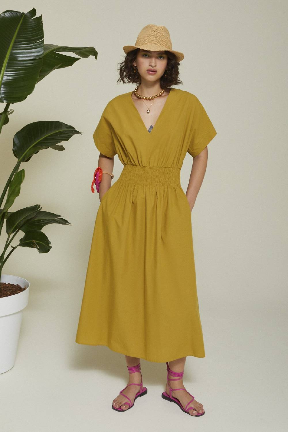 ottod'Ame Poplin long dress Esporta salva