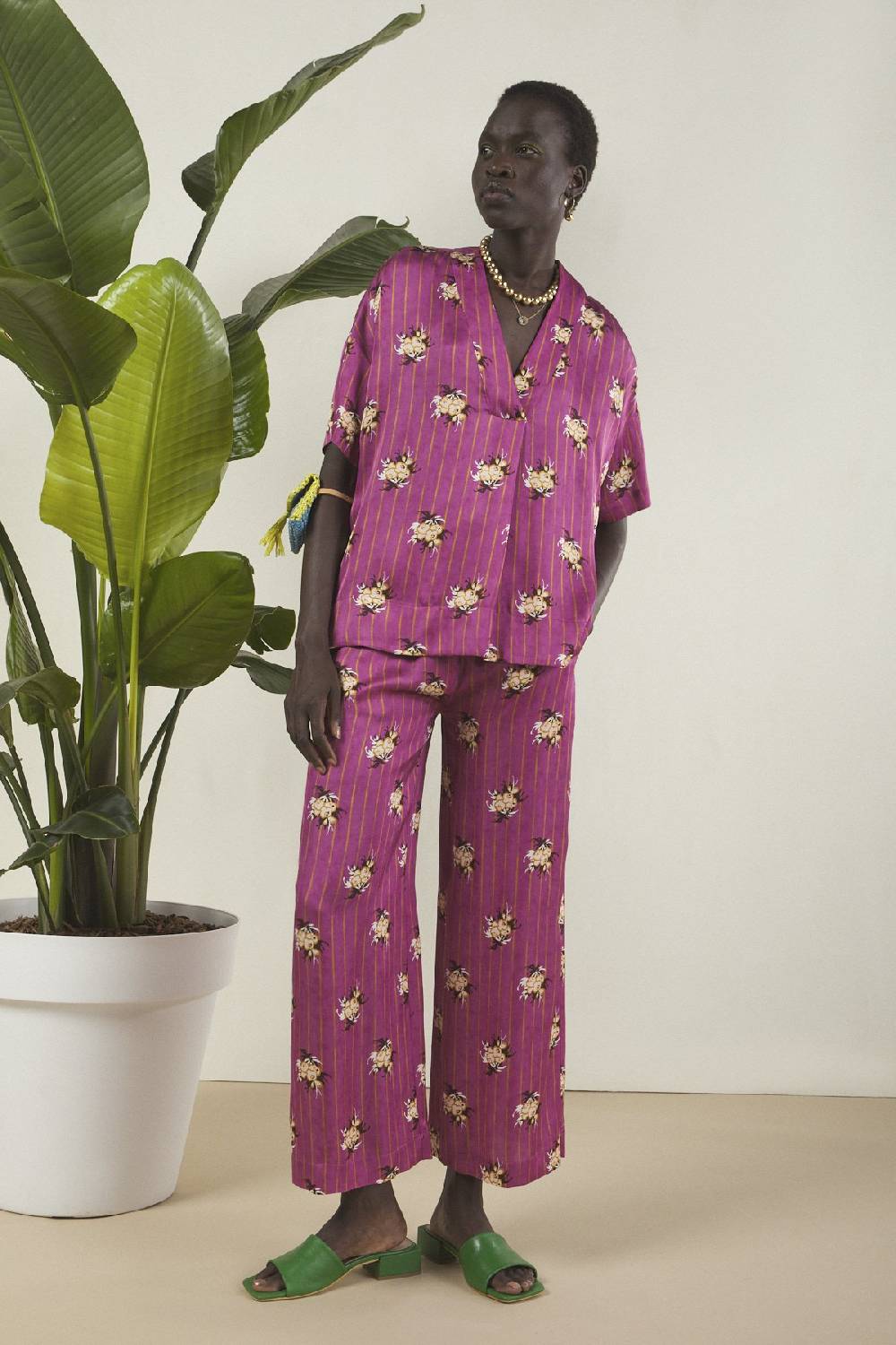 ottod'Ame Viscose palazzo trousers 50% di sconto per tempo limitato