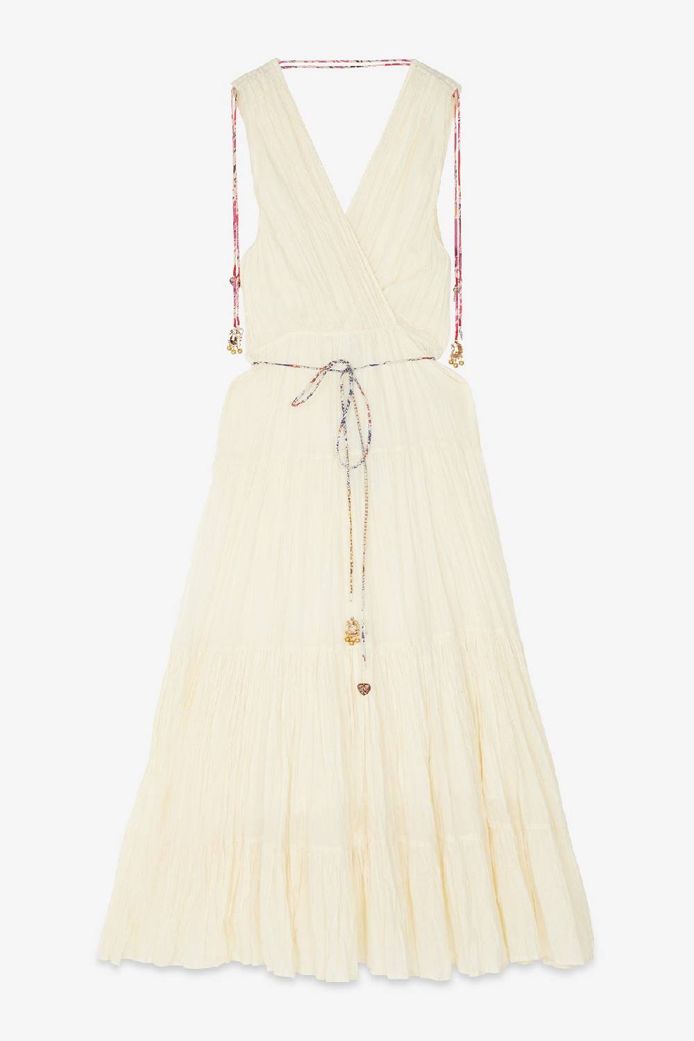 ottod'Ame Cotton long dress with ruffles Italy