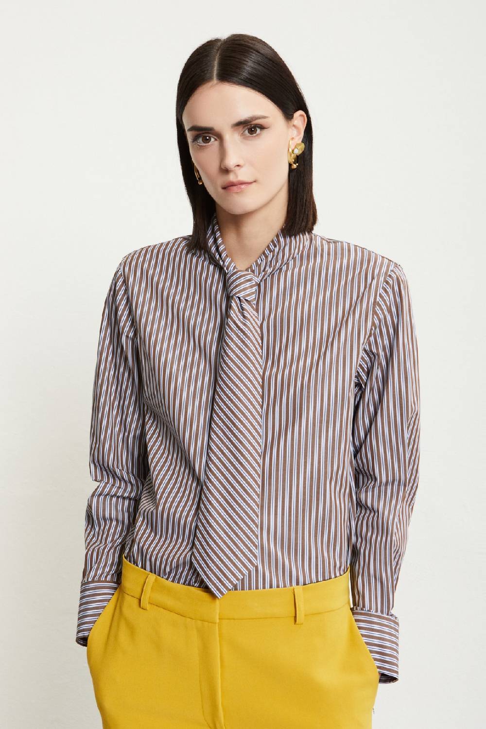 ottod'Ame Cotton shirt with necktie Qualità