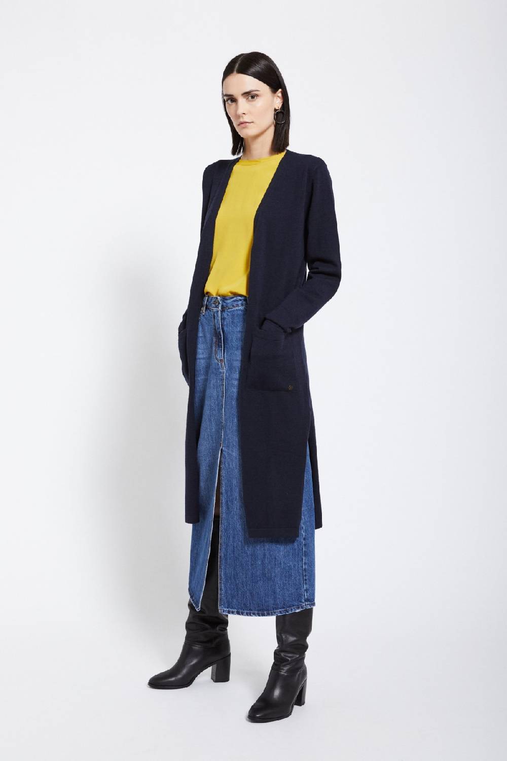 ottod'Ame Midi cardigan with slits Spedizione Gratuita