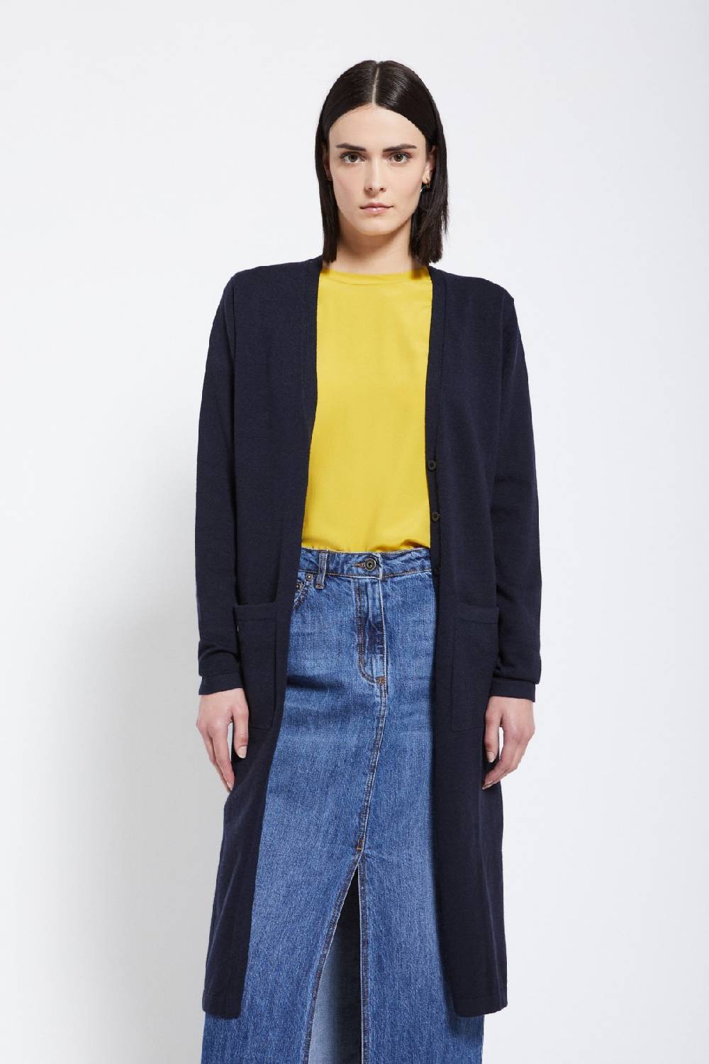 ottod'Ame Midi cardigan with slits Spedizione Gratuita