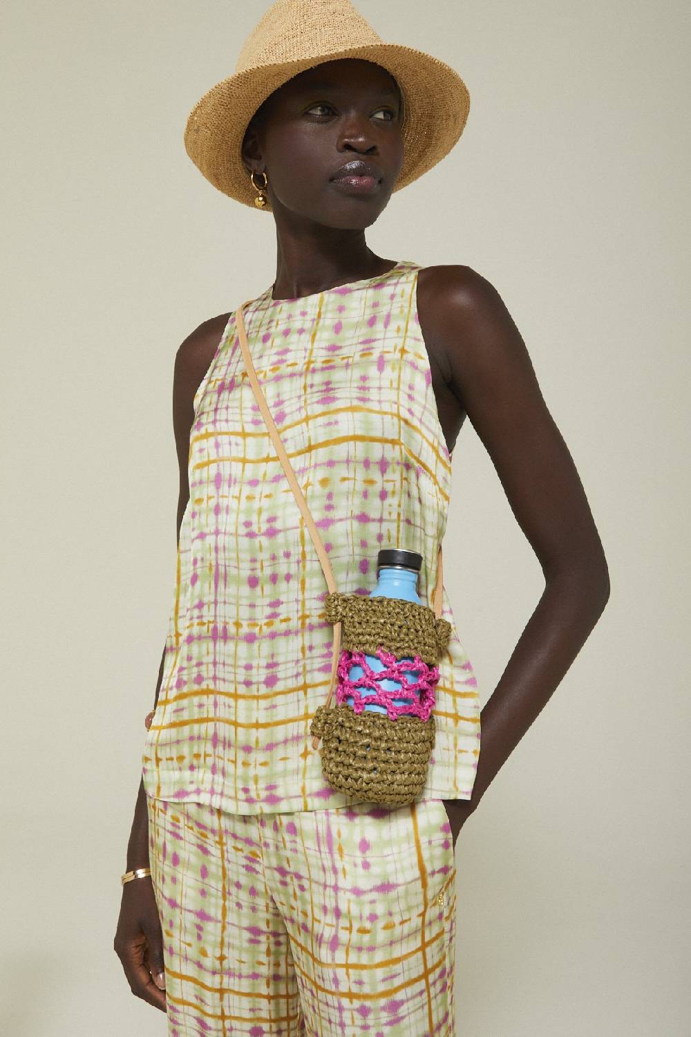 ottod'Ame Raffia bottle cage Shopping Online