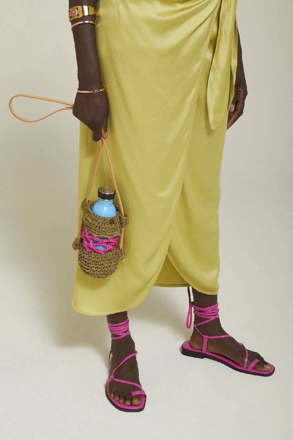 ottod'Ame Raffia bottle cage Shopping Online