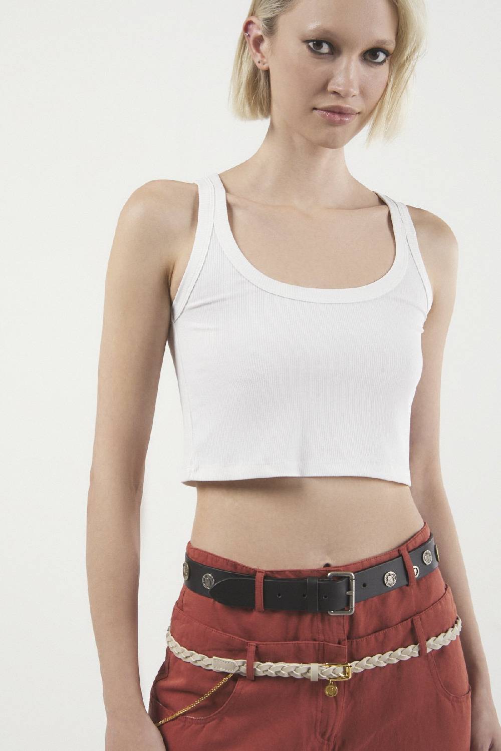 ottod'Ame Leather thin belt Sottocosto