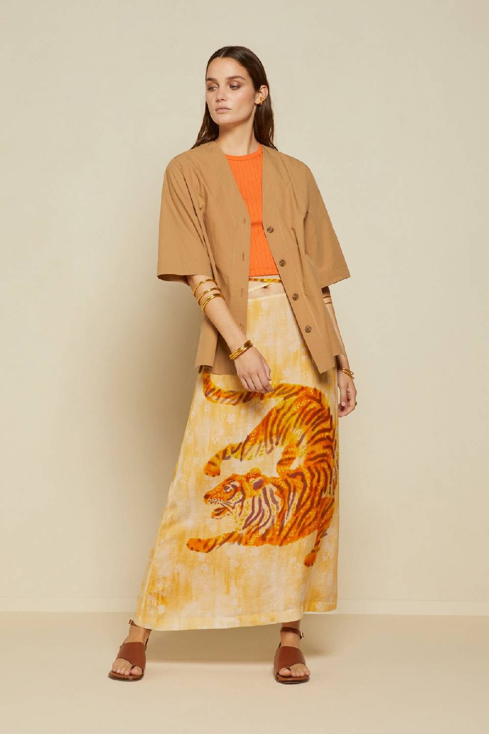 ottod'Ame LInen blend skirt Vendita Calda