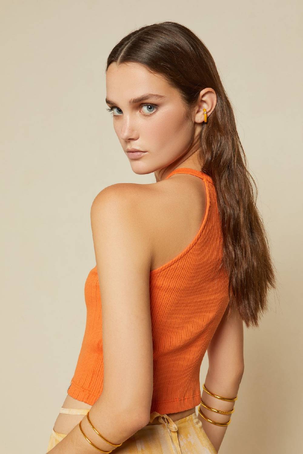 ottod'Ame Ribbed cotton top Vendita Economica