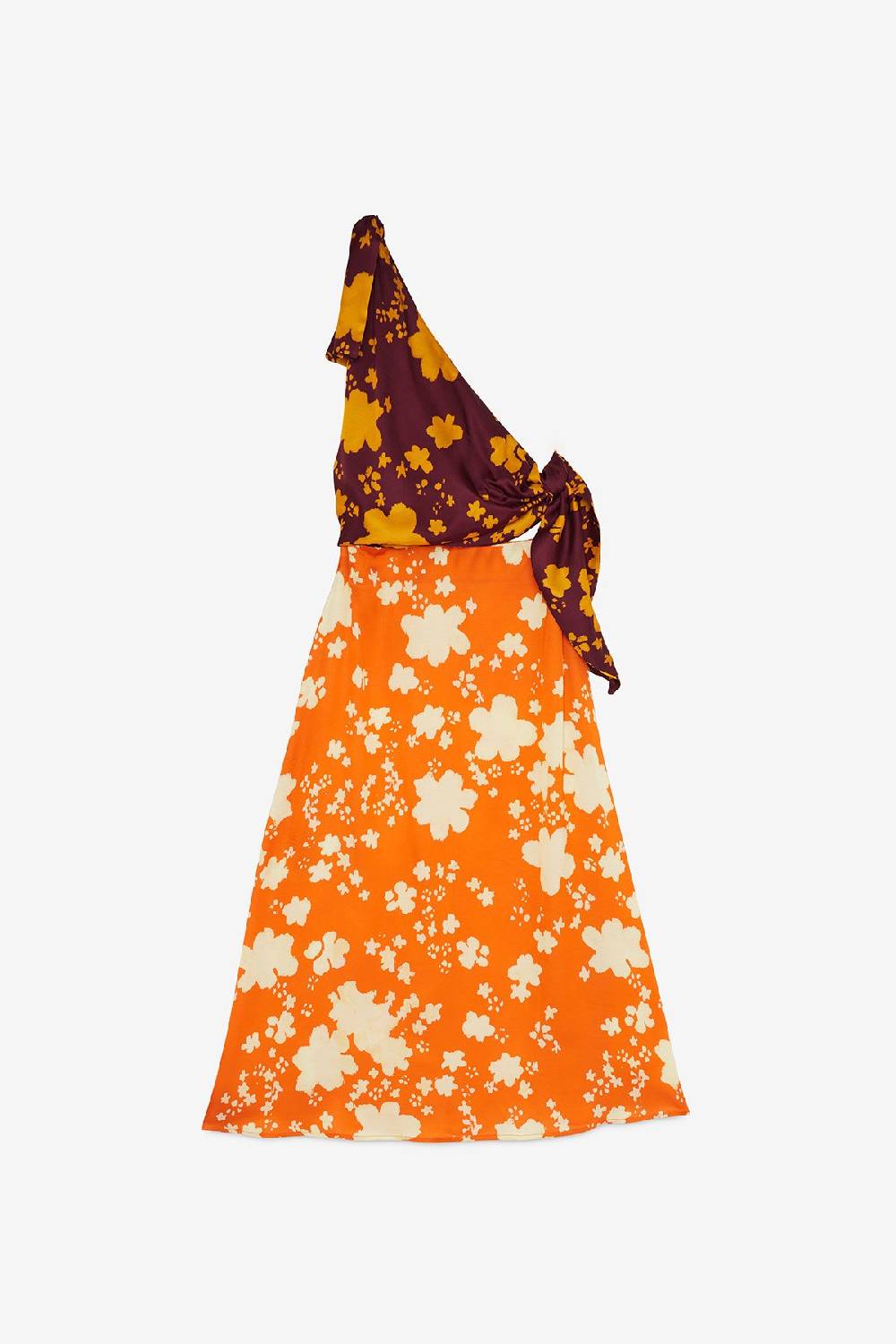 ottod'Ame Viscose midi dress with foulard top Vendite Flash