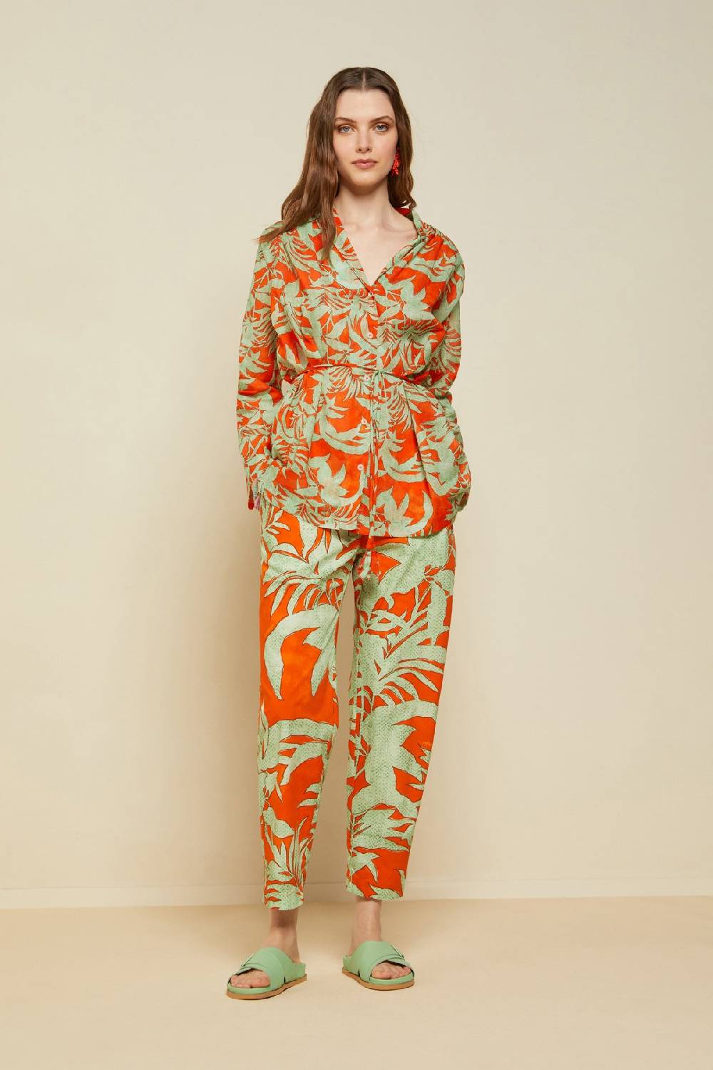 ottod'Ame Printed cotton oversize jacket Offerta speciale