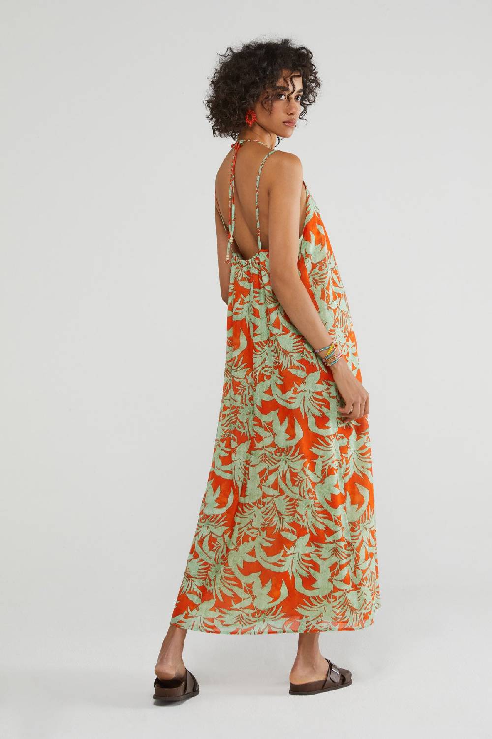 ottod'Ame Printed cotton long dress Grande vendita