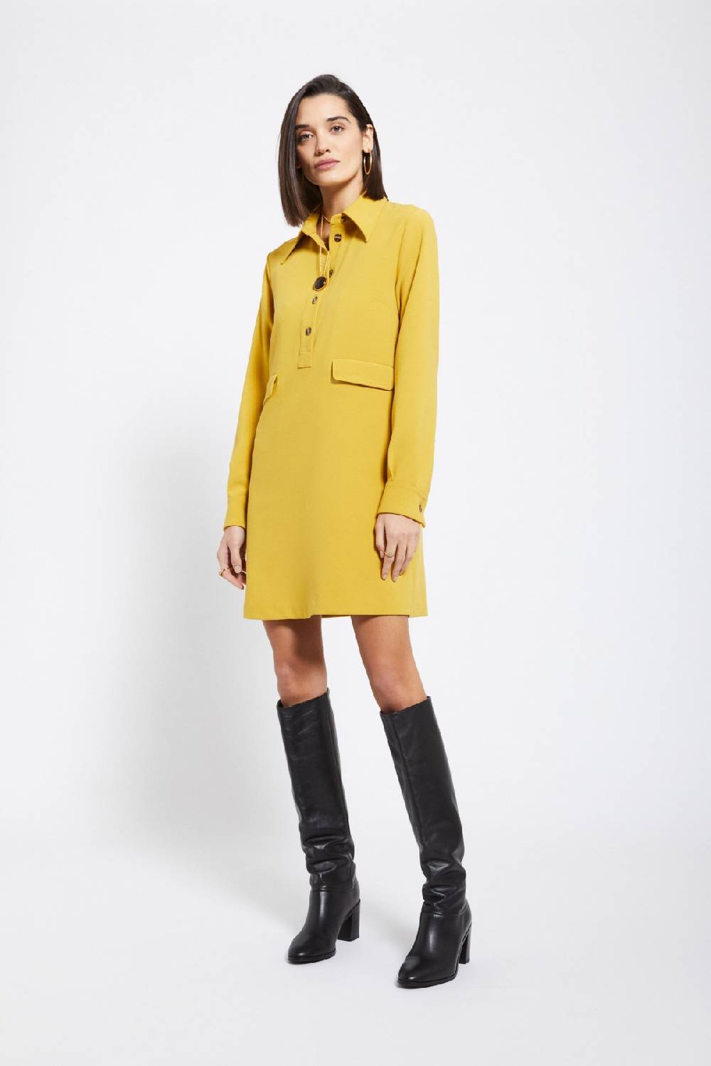 ottod'Ame Solid short dress with collar