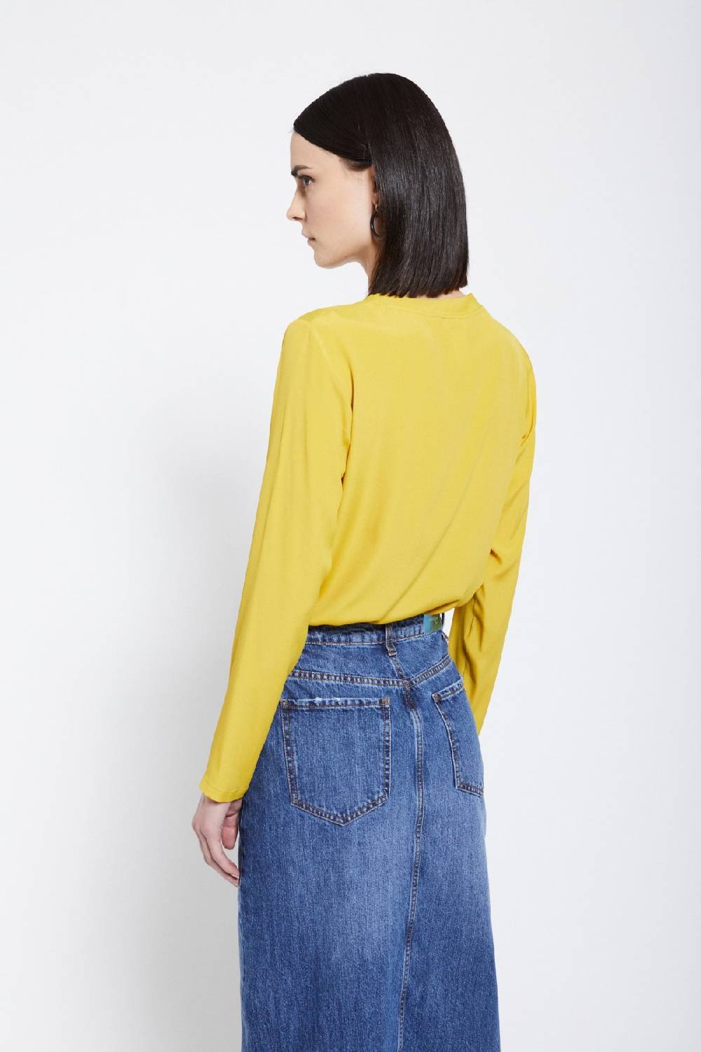 ottod'Ame Silk-blend blouse Vendita calda