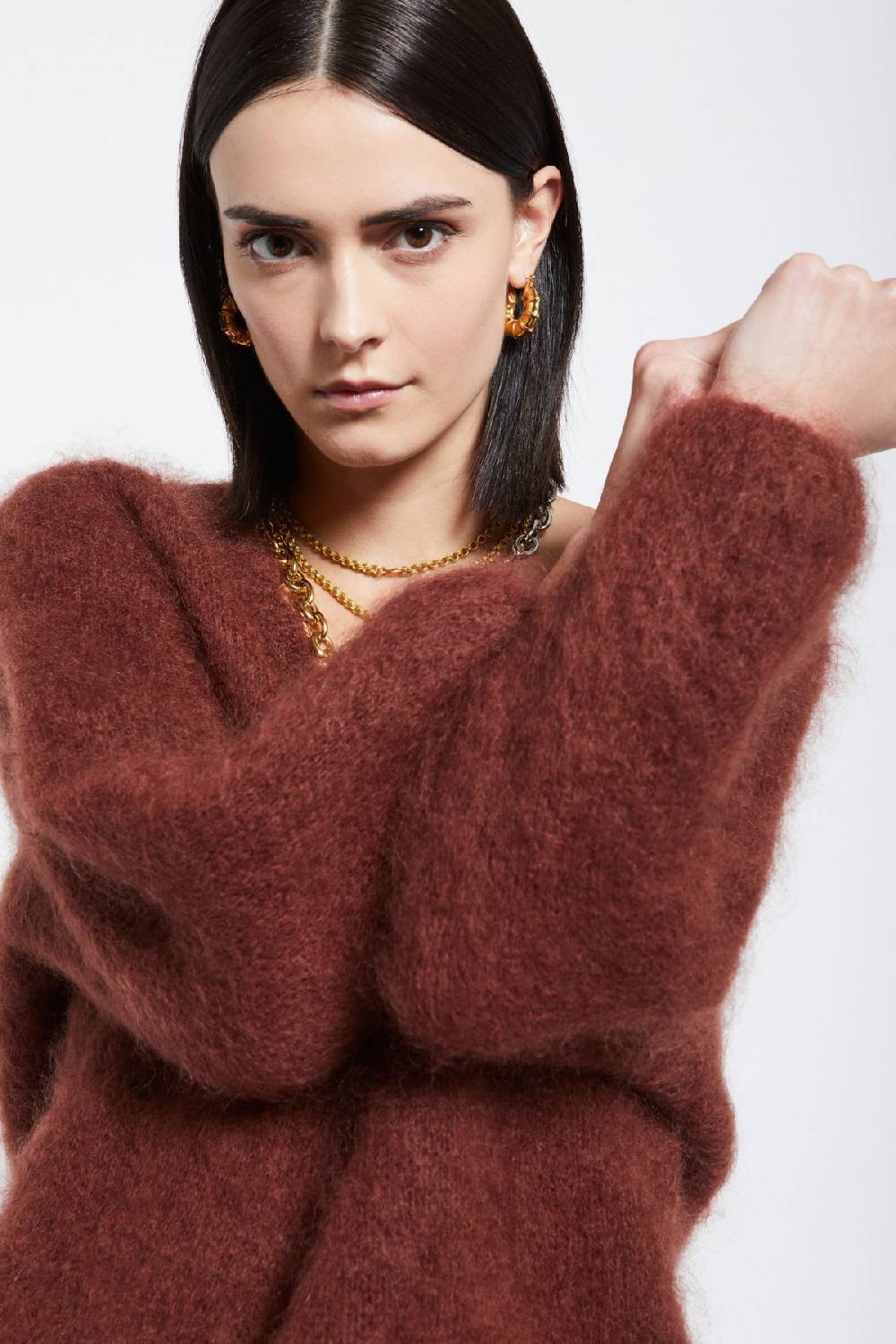 ottod'Ame Mohair blend fluffy jumper Grandi sconti