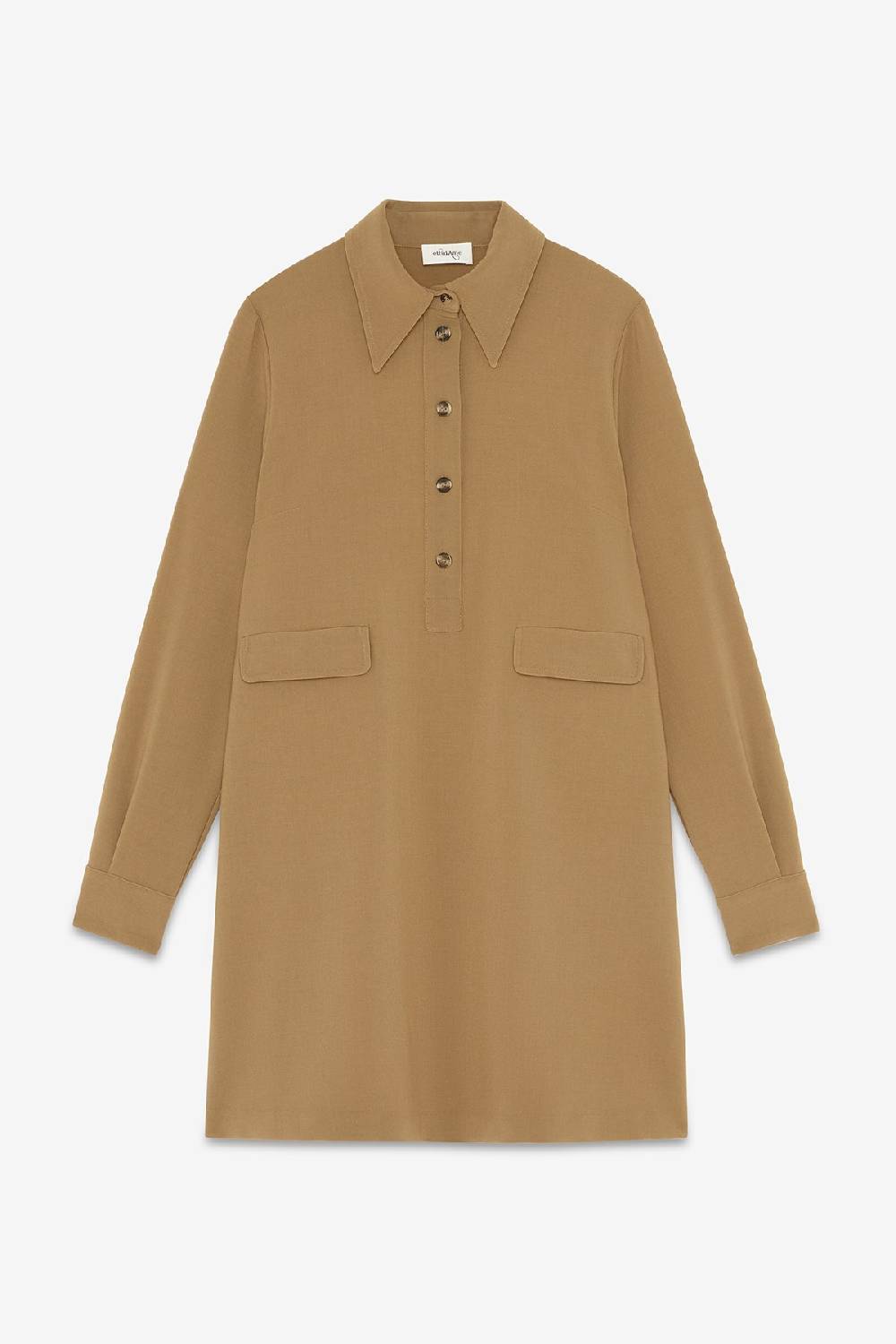 ottod'Ame Solid short dress with collar Offerte giornaliere