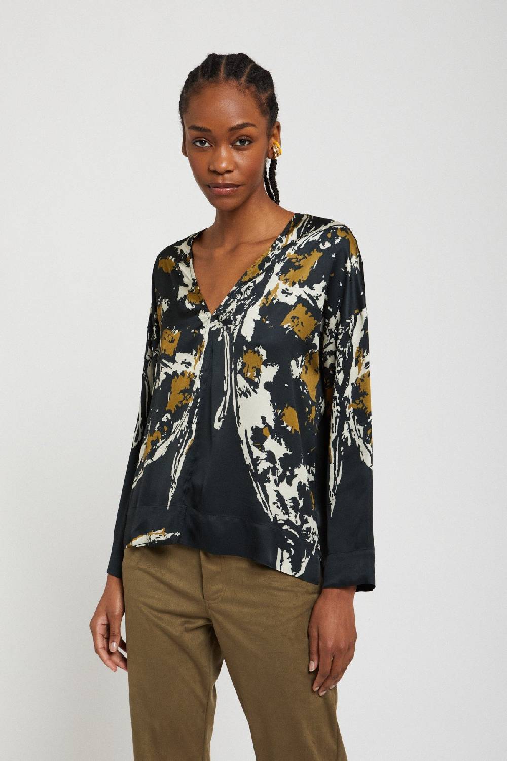 ottod'Ame VIscose fluid blouse Enormi risparmi