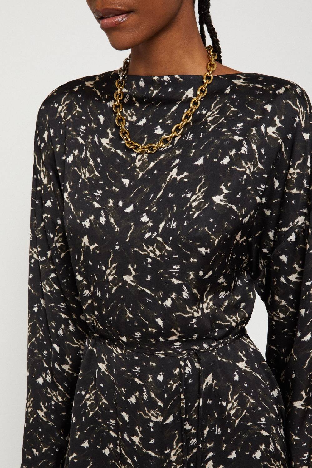 ottod'Ame Printed viscose long dress Sconti VIP