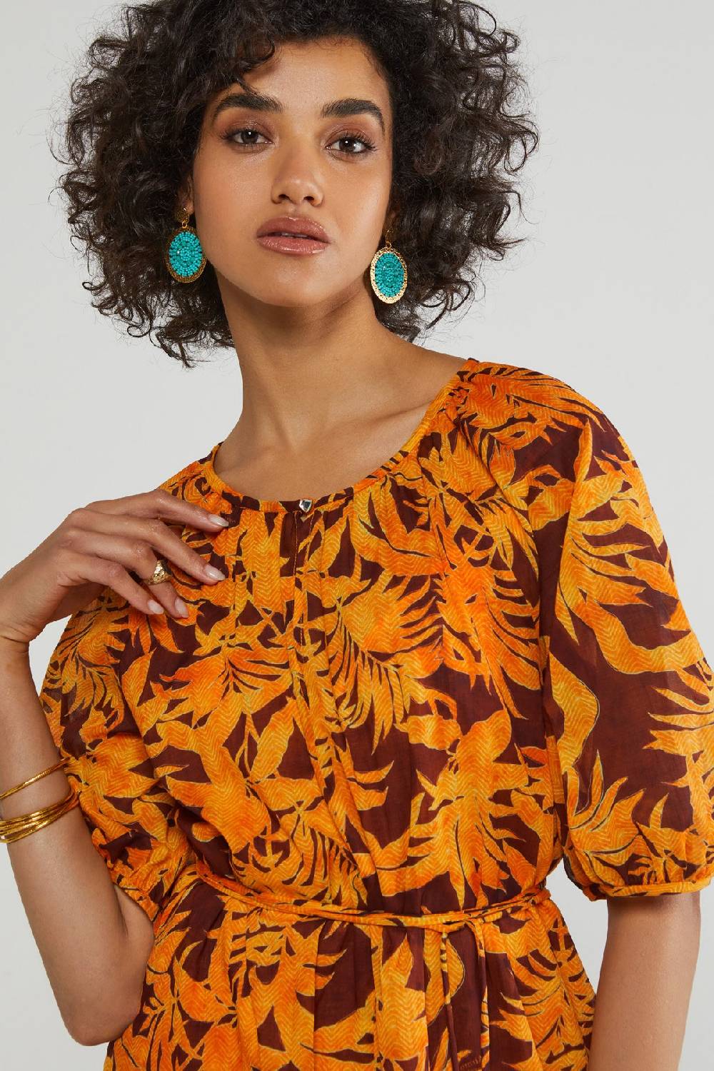 ottod'Ame Printed cotton short dress Prezzo basso