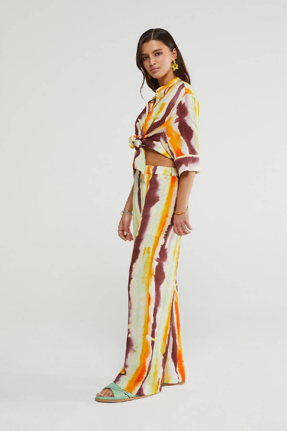 ottod'Ame Linen blend palazzo trousers ACQUISTA ORA