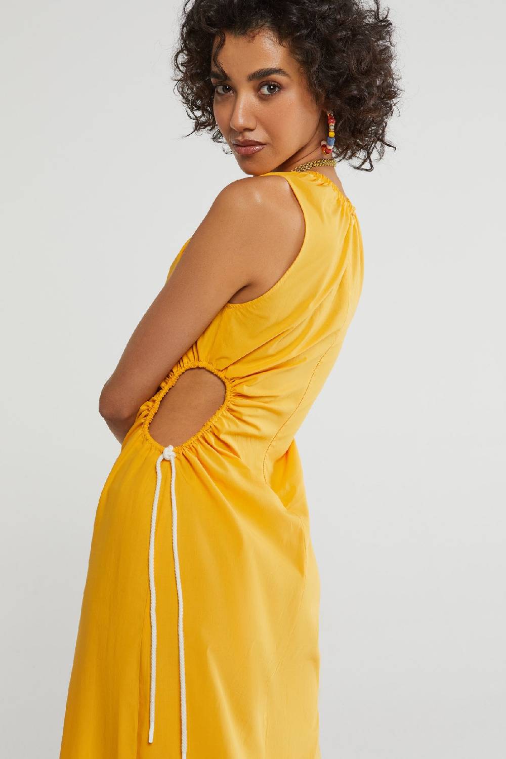 ottod'Ame Poplin long dress with porthole Latest stili