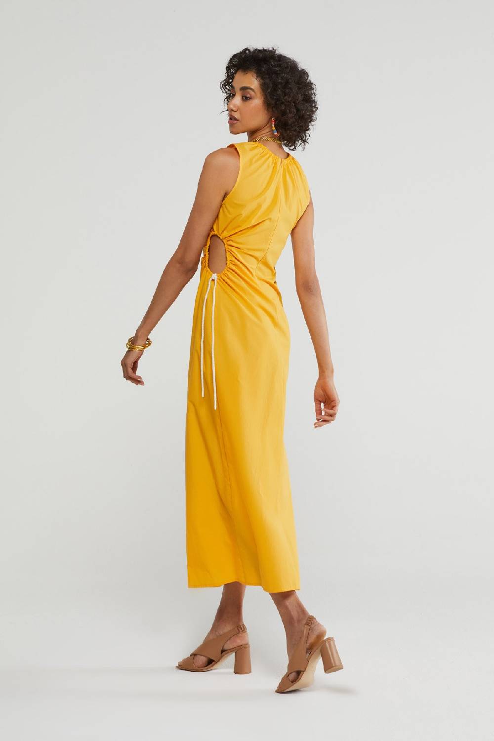 ottod'Ame Poplin long dress with porthole Latest stili
