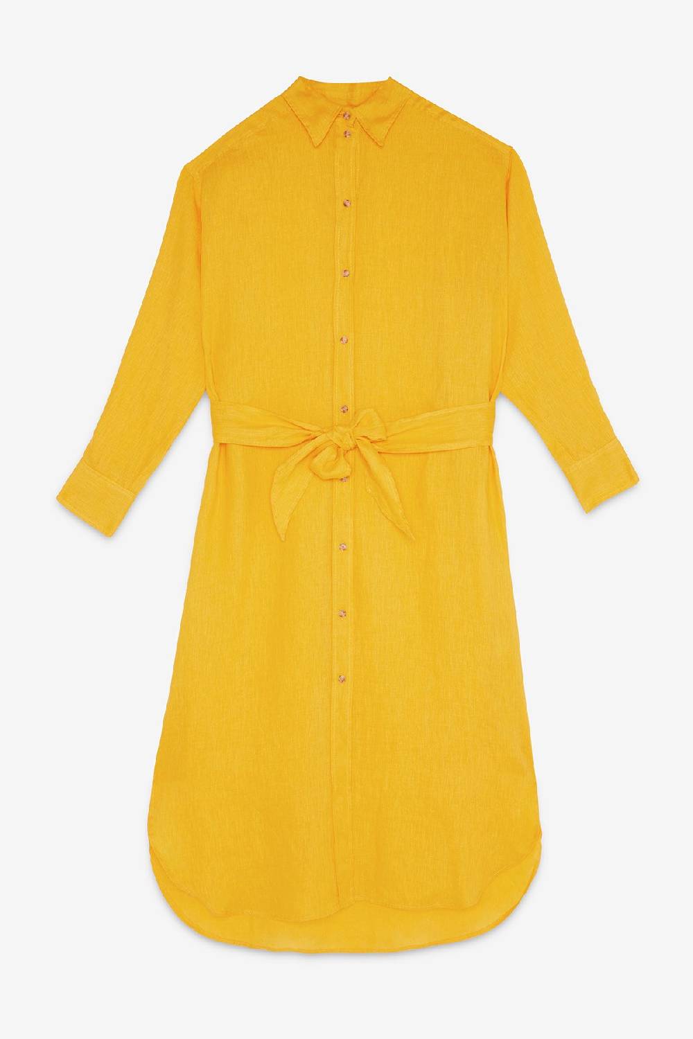ottod'Ame Linen long chemisier dress with sash Ultimi due giorni