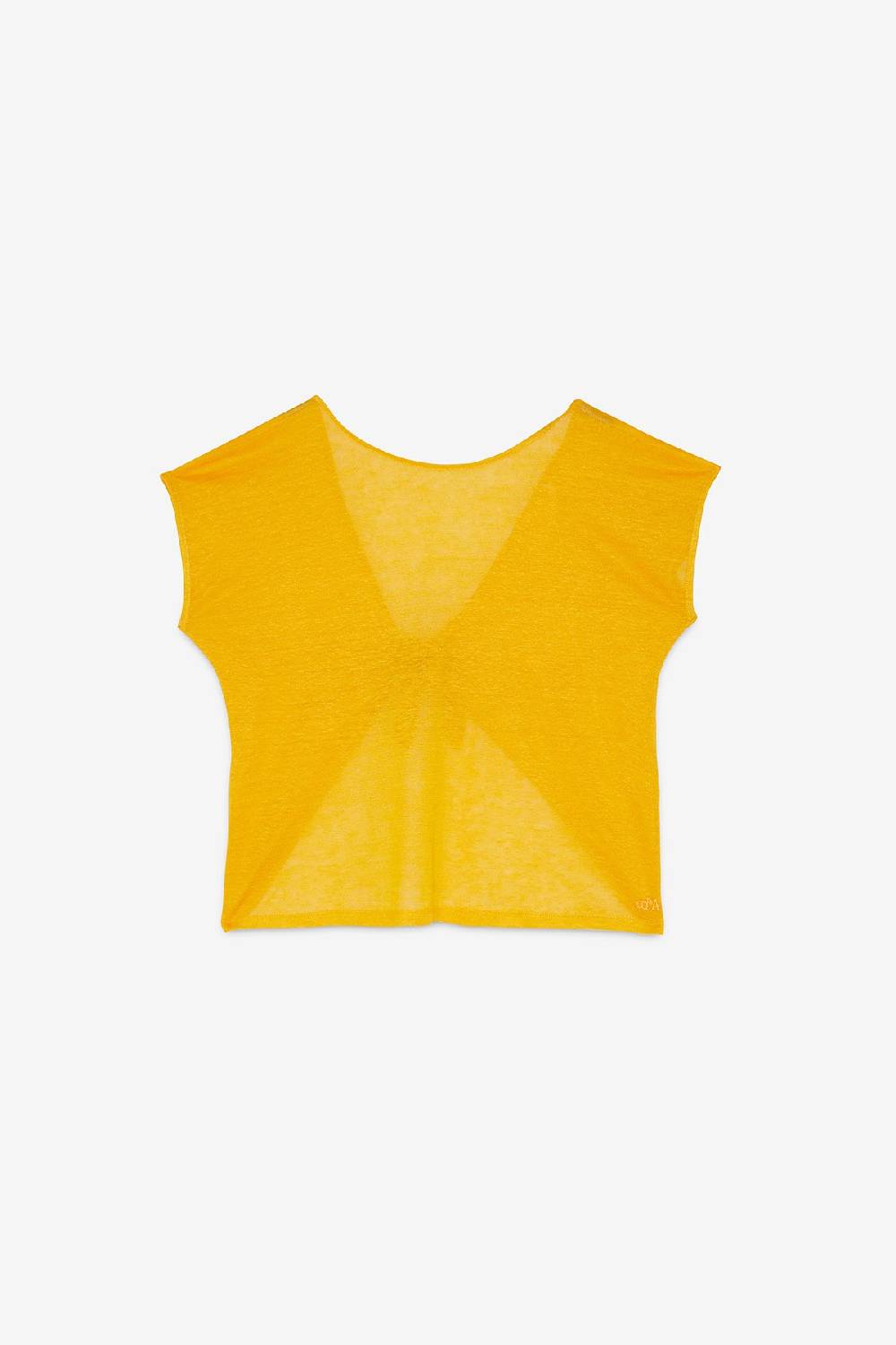 ottod'Ame Linen sweater with knot Fino al 65% di sconto