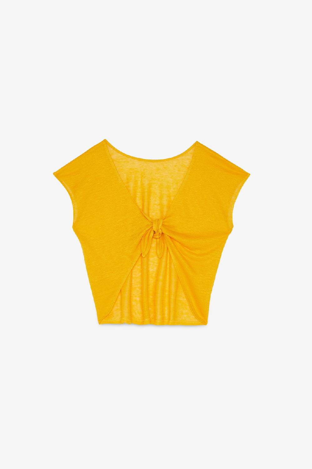 ottod'Ame Linen sweater with knot Fino al 65% di sconto