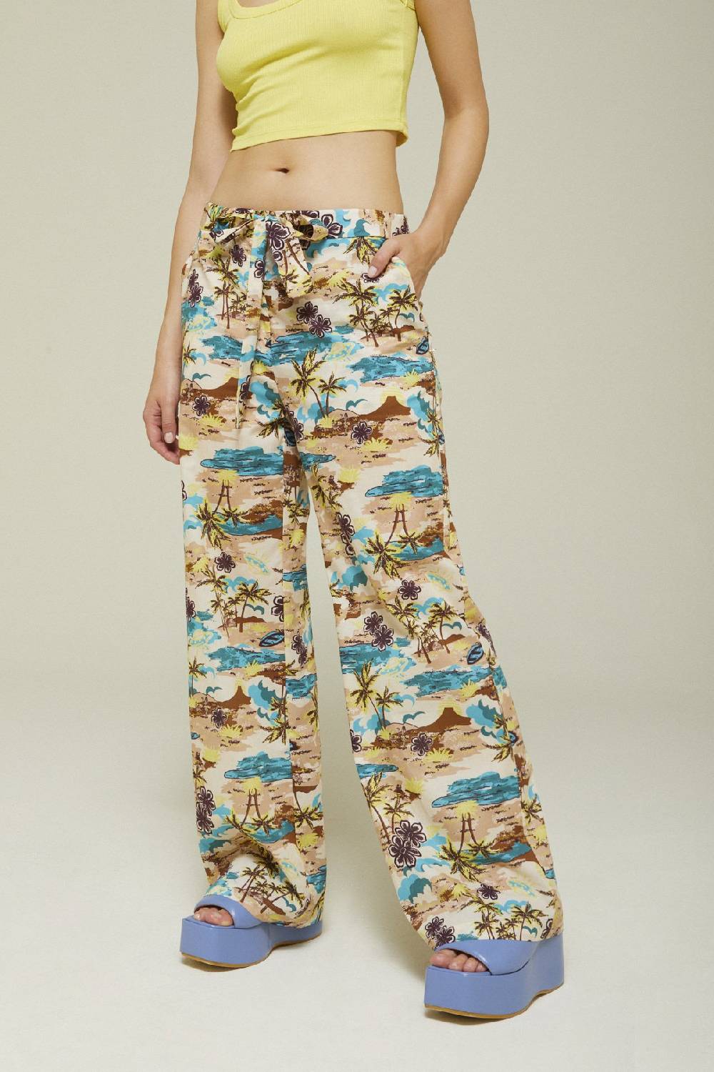 ottod'Ame Printed cotton trousers Fino al 55% di sconto