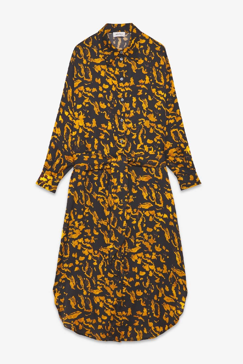 ottod'Ame Viscose midi chemisier with sash Nuovo