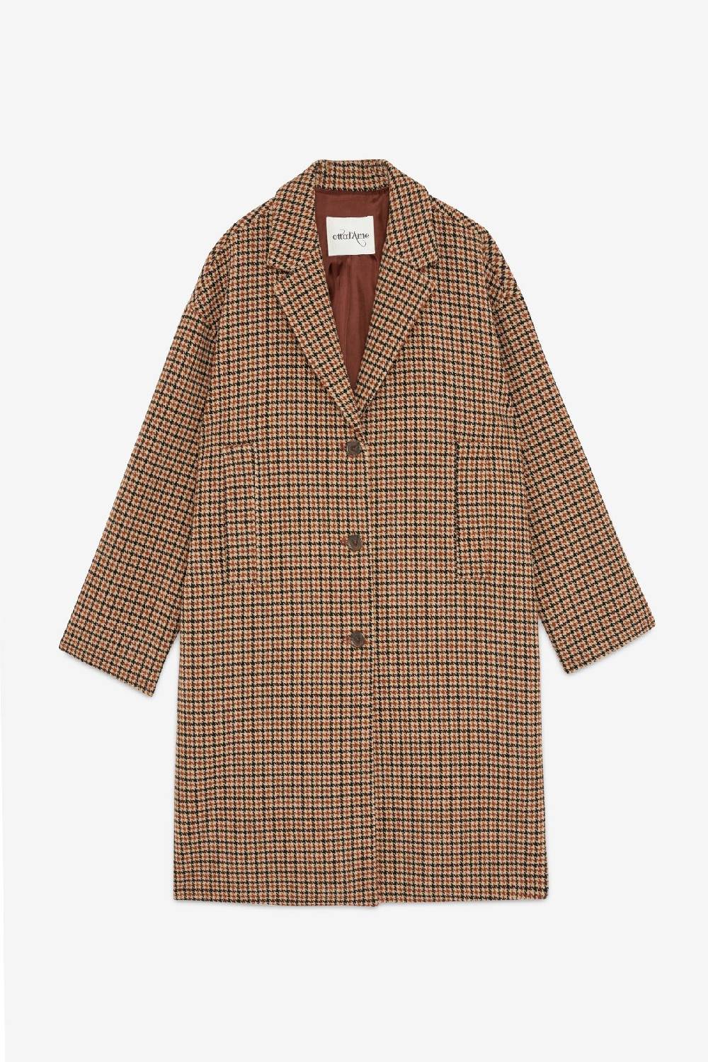 ottod'Ame Wool-blend check coat Consegna Veloce