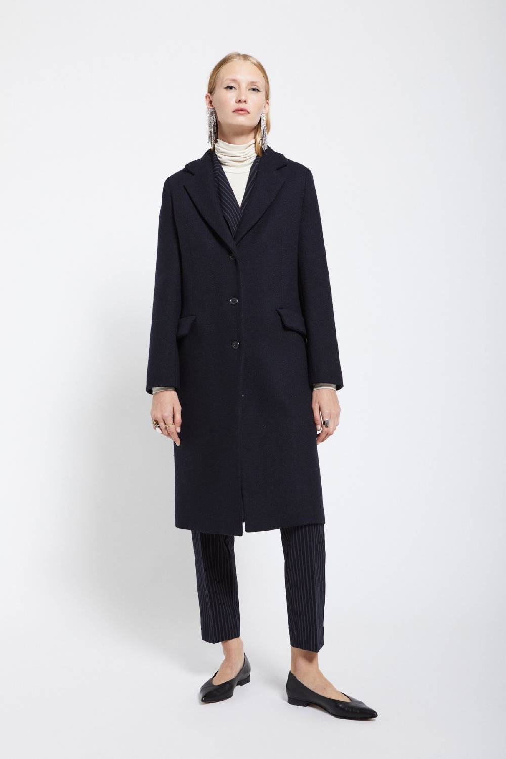 ottod'Ame Wool-blend long coat Promozione Limitata