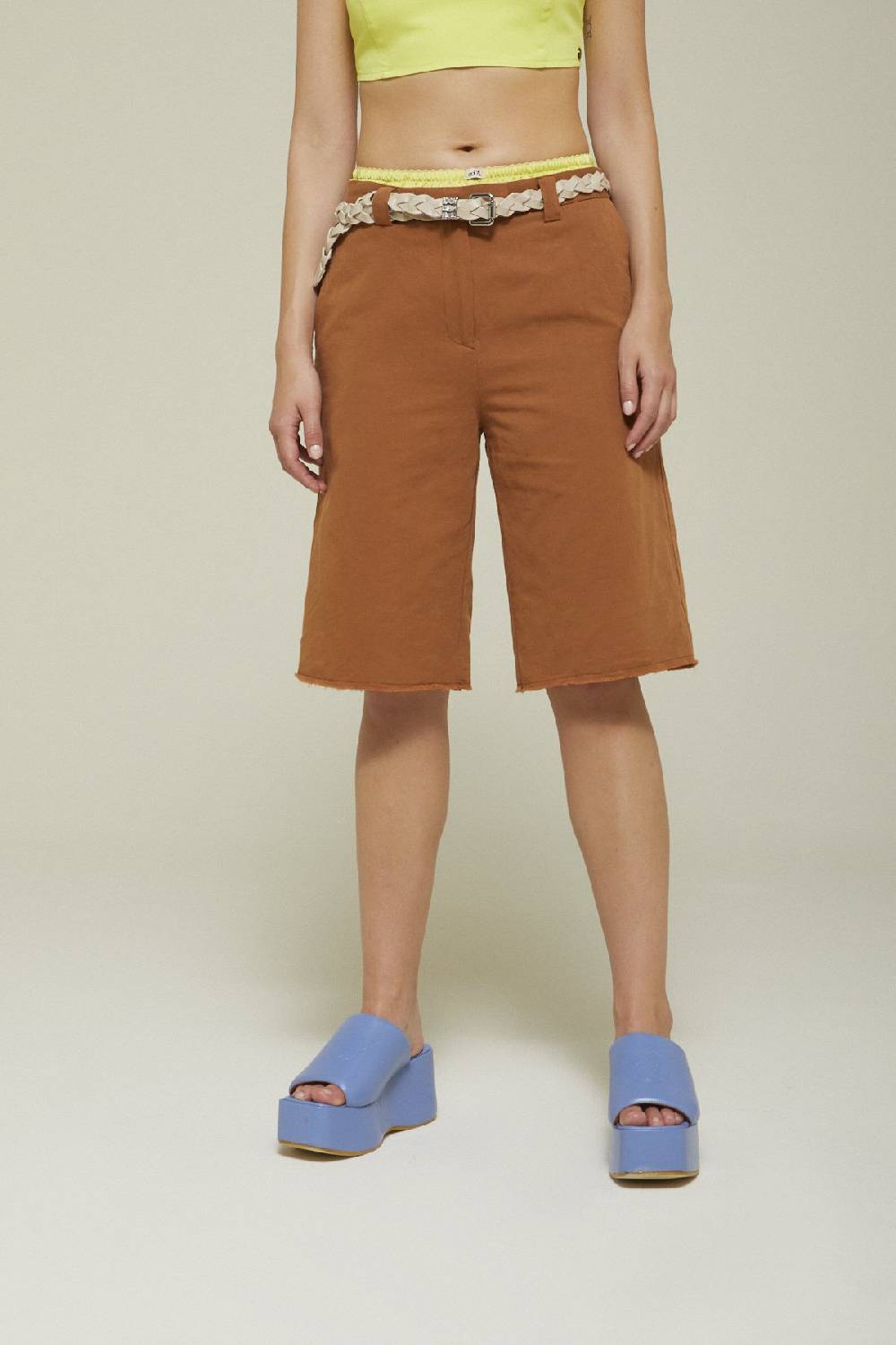 ottod'Ame Linen blend bermuda shorts Offerte