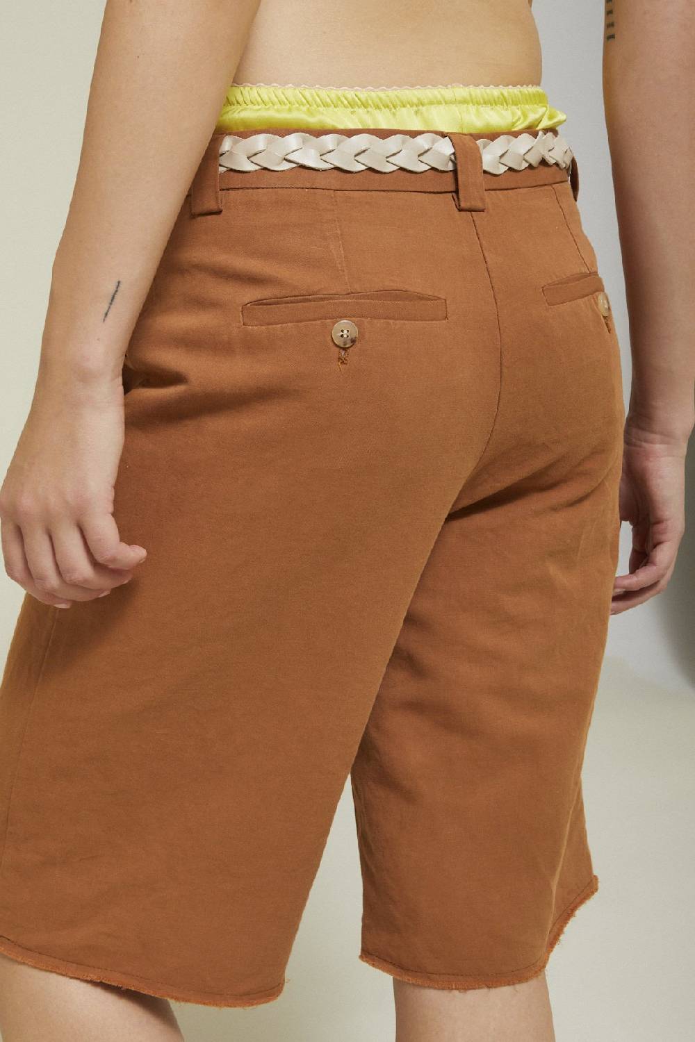 ottod'Ame Linen blend bermuda shorts Offerte