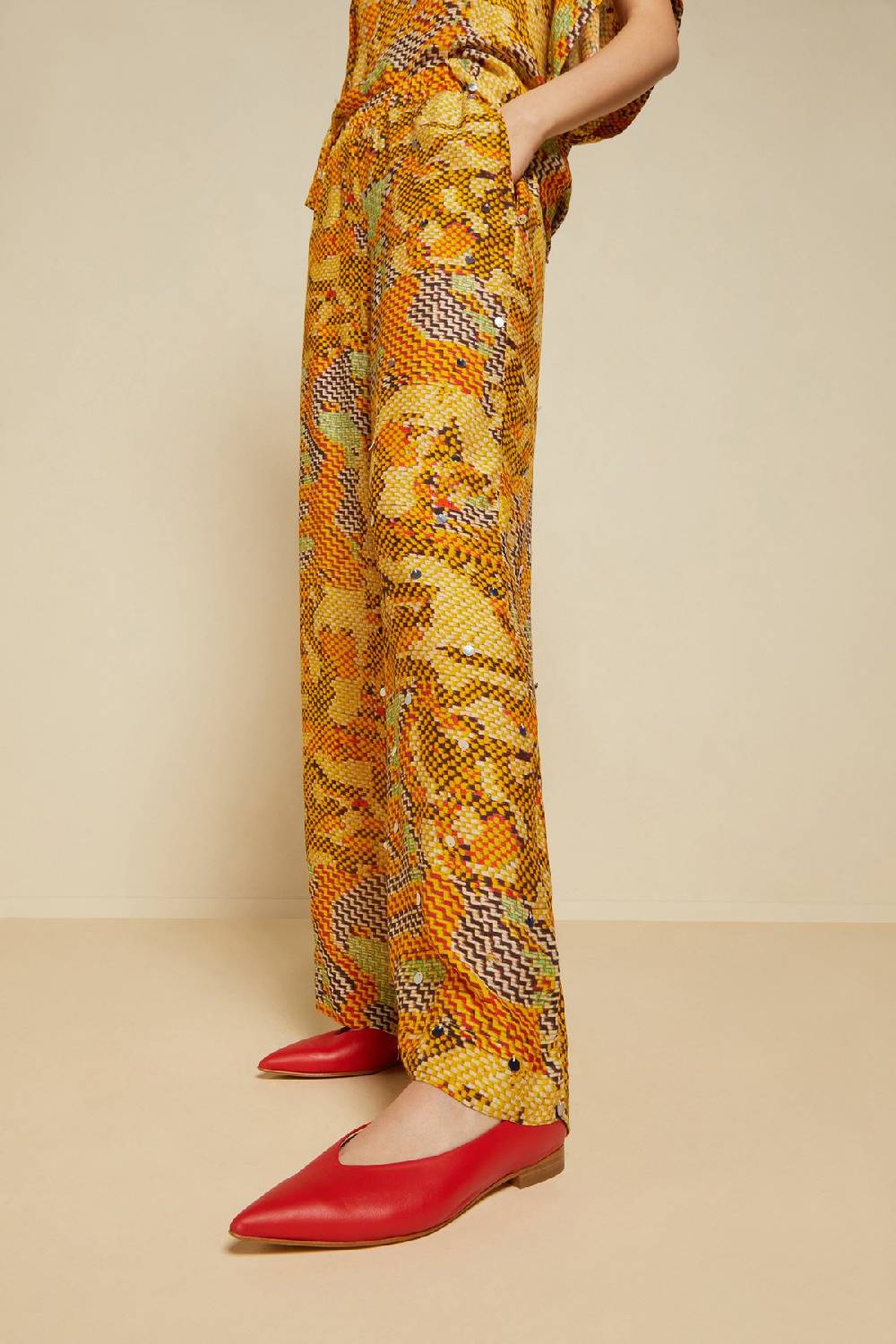 ottod'Ame Viscose palazzo trousers Vendita Economica
