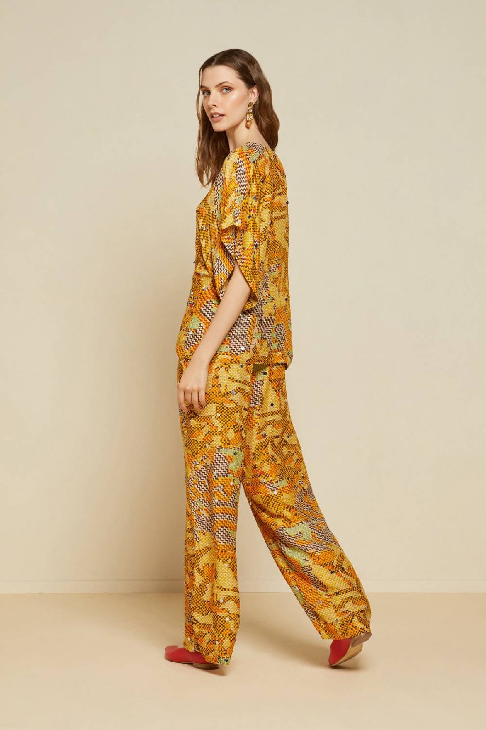 ottod'Ame Viscose palazzo trousers Vendita Economica