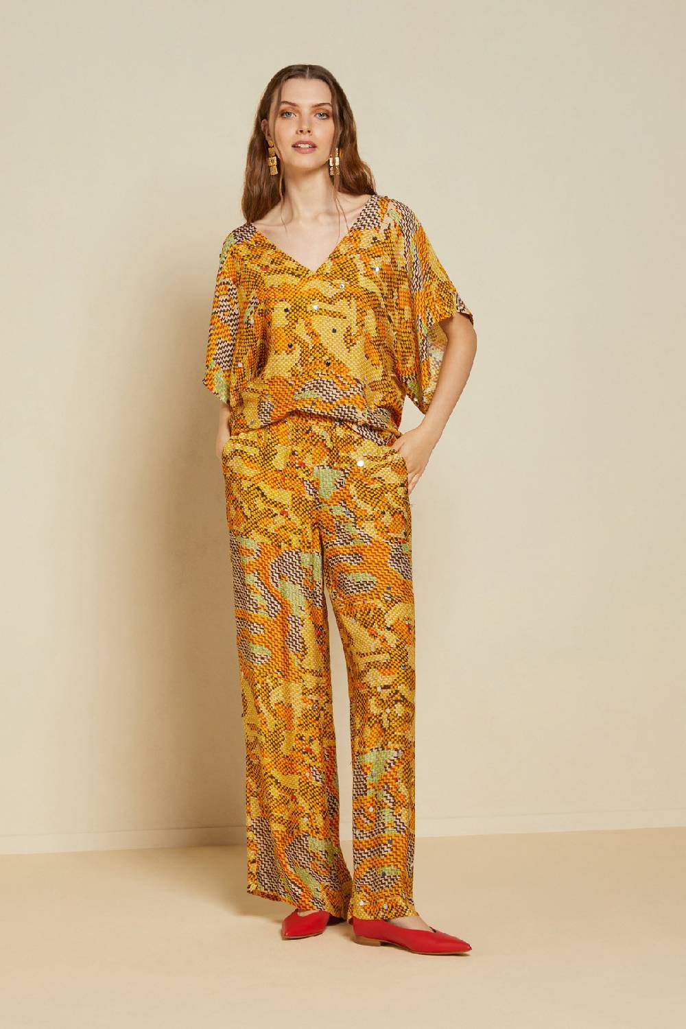 ottod'Ame Viscose fluid shirt Saldi Di Fabbrica