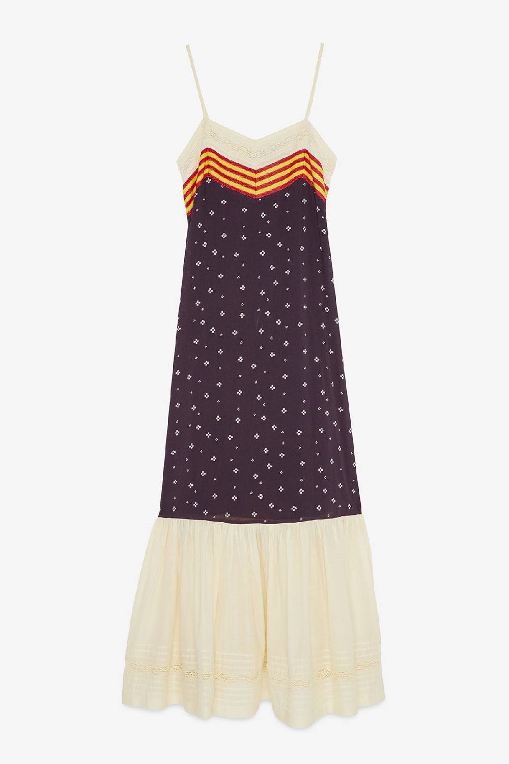 ottod'Ame Cotton long dress with ruffle Negozio