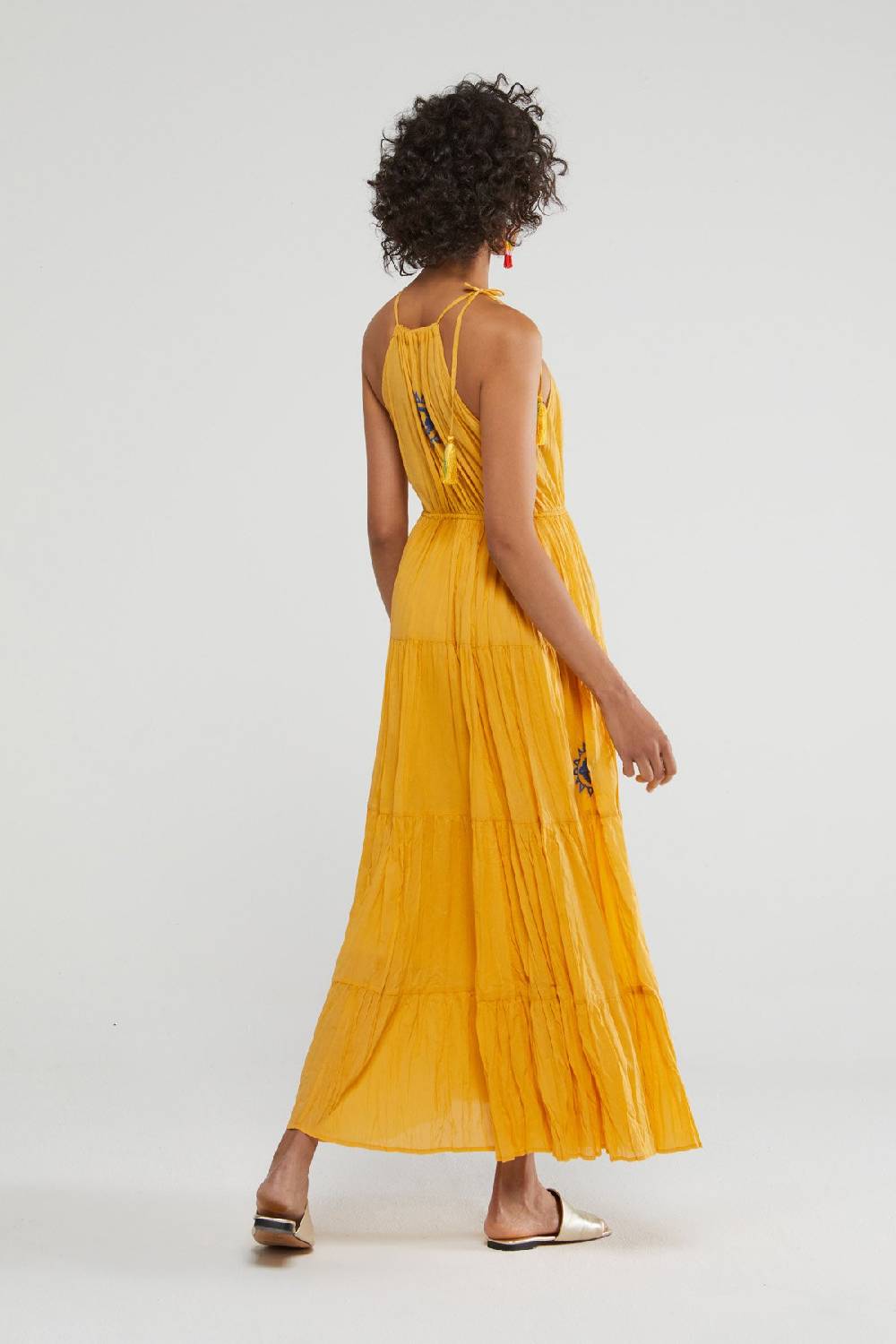 ottod'Ame Cotton long dress with ruffles Nuova