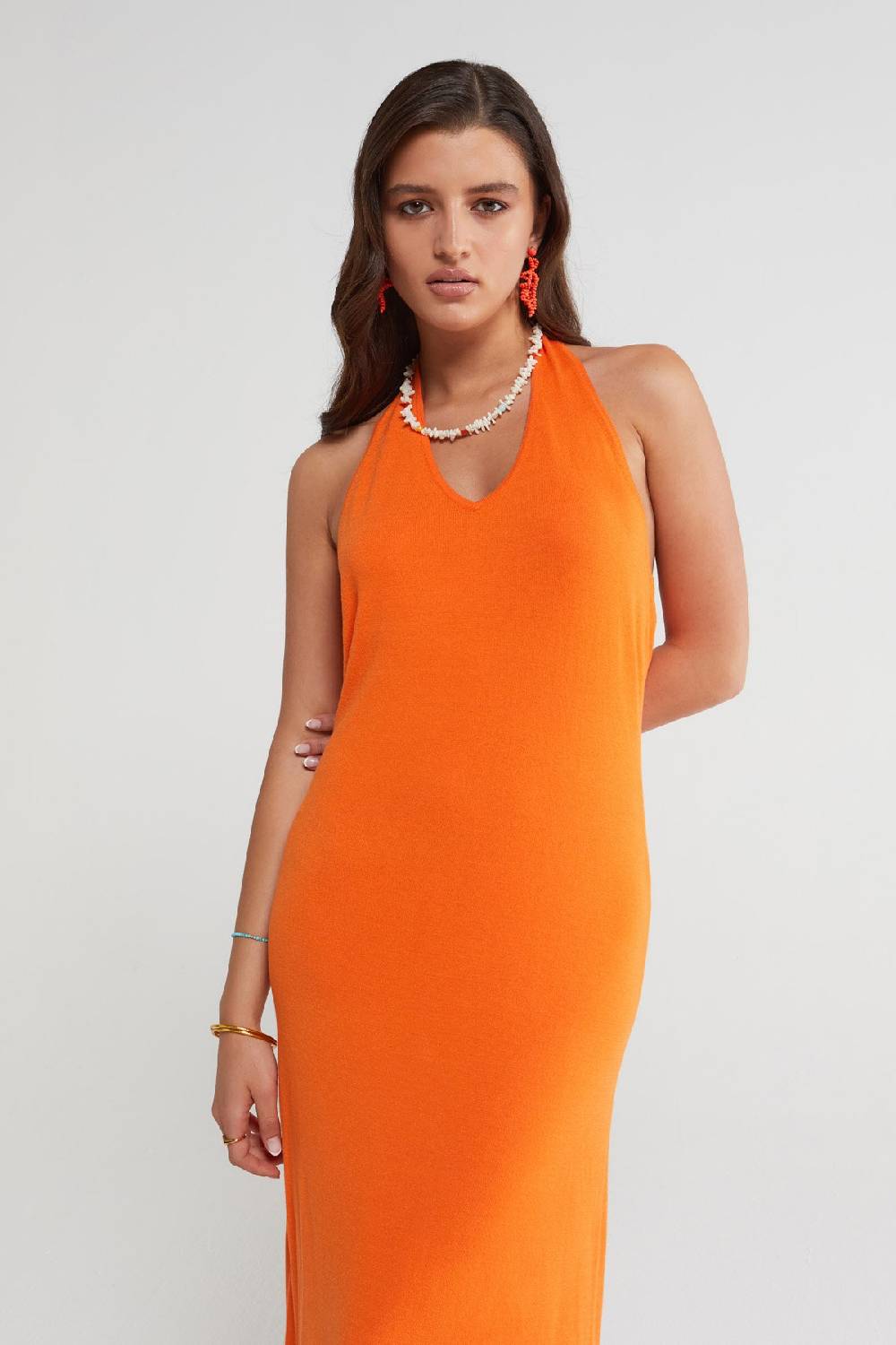 ottod'Ame V-neck long dress Sconto di tempo limitato