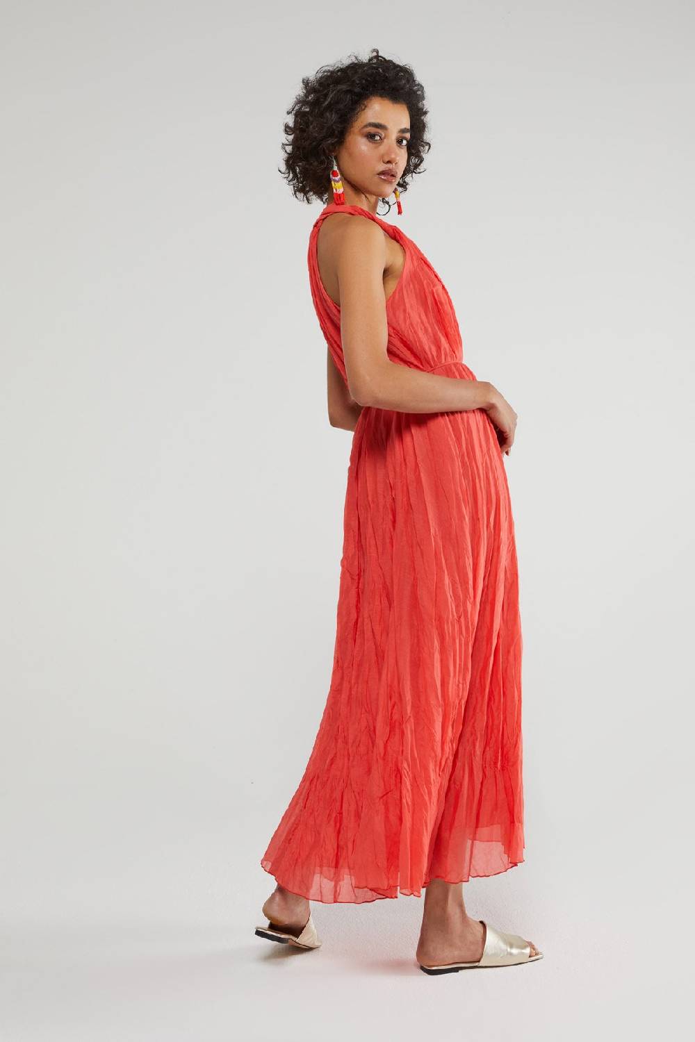 ottod'Ame Silk blend long dress Negozio online di fabbrica