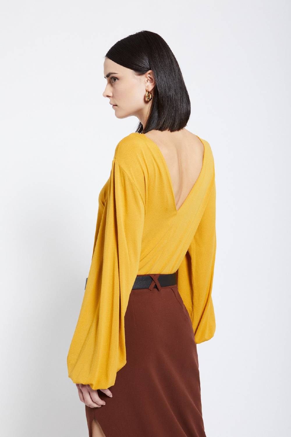 ottod'Ame Viscose blouse with flared sleeves Black Friday