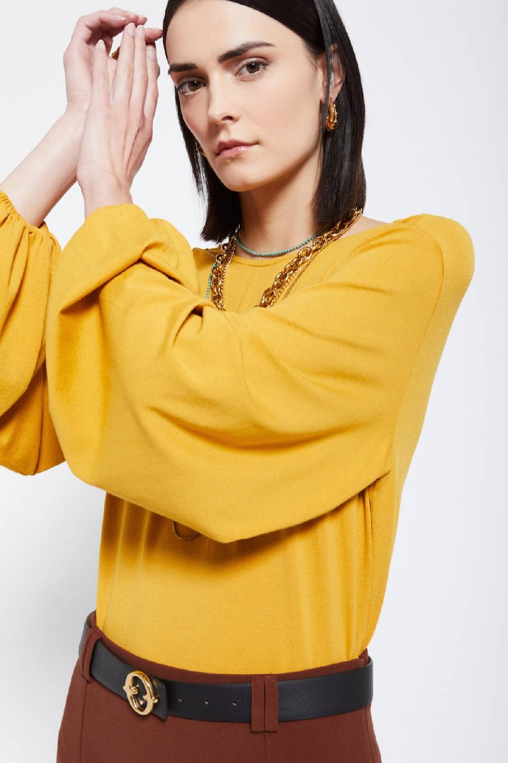 ottod'Ame Viscose blouse with flared sleeves Black Friday